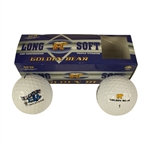 Lot of Two Golden Bear Logo Golf Balls with Sleeve Case