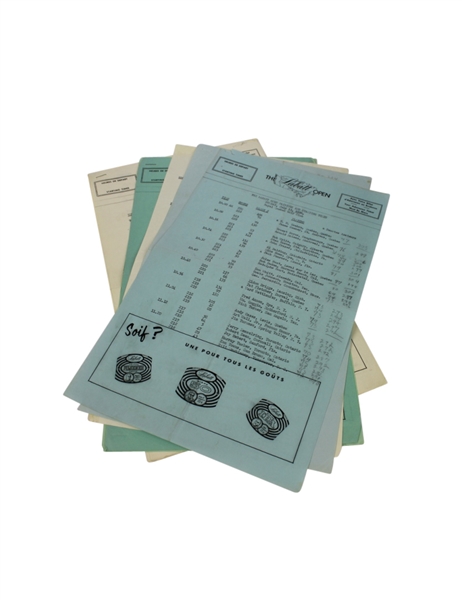 1956 Labatt Open Pairing Sheets, Starting Times, and Rules