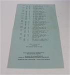 1956 Labatt Open Pairing Sheets, Starting Times, and Rules