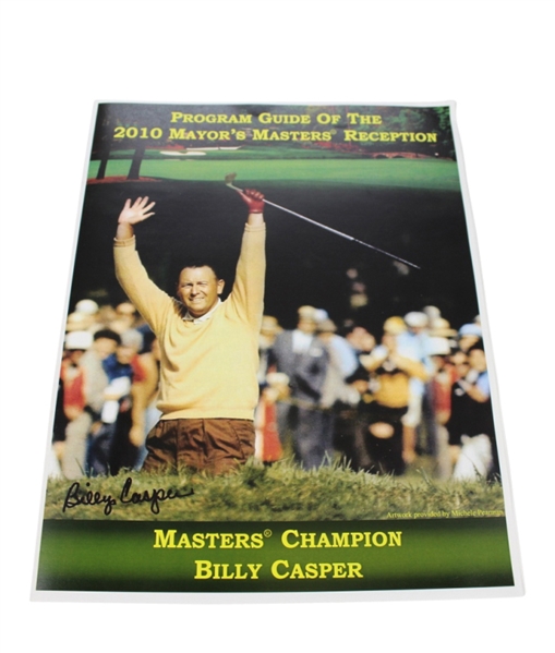 2010 Mayors Masters Reception Program Guide Signed by Billy Casper JSA COA