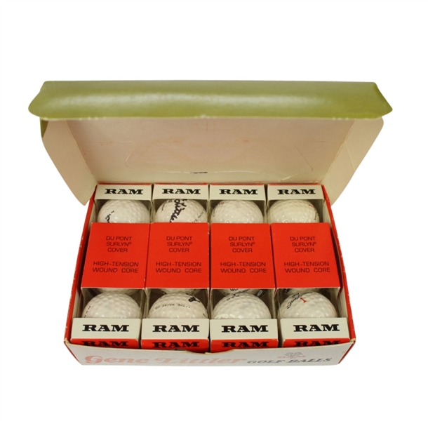 Gene Littler Ram Dozen Golf Balls Signed by Gene Littler JSA COA
