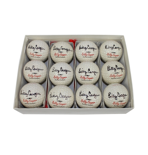 Billy Casper Wilsoin Super Power Dozen Golf Balls Signed by Billy Casper JSA COA