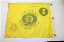 Ed McMahon Signed 1977 Ed McMahon Quad Cities Open Flag JSA COA