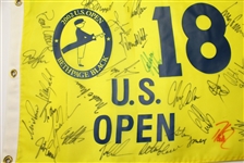 Multi Champs Signed 2002 UDS Open Bethapge Black Flag - 24 Signatures JSA COA