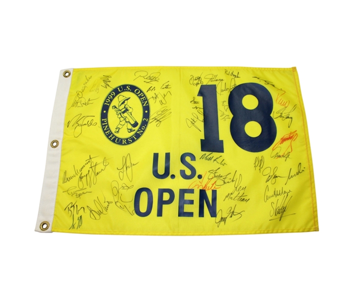 Multi Signed 1999 US Open Pinehurst #2 Flag - 39 Signatures JSA COA