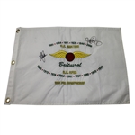 Lee Janzen and Jeff Quinney Signed Baltusrol Embroidered Tournament Host Flag JSA COA