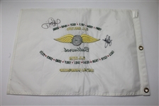 Lee Janzen and Jeff Quinney Signed Baltusrol Embroidered Tournament Host Flag JSA COA