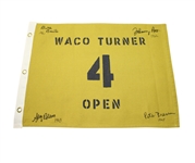 1960s Waco Turner Open Course Flown #4 Flag Signed by Pete Brown First African American to Win PGA Event