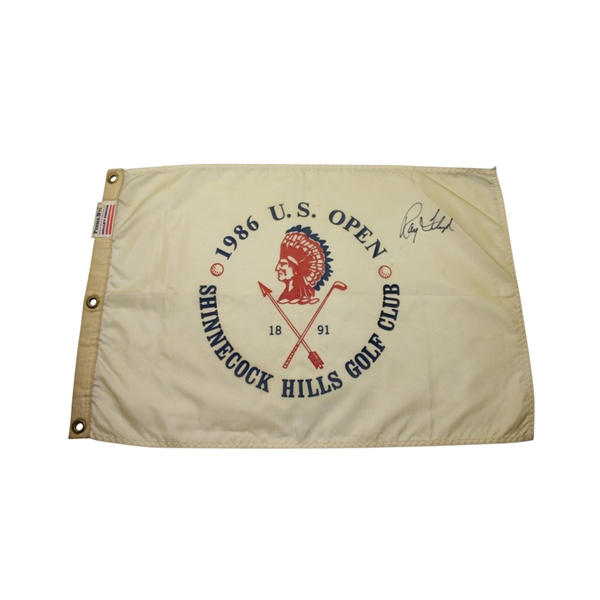 Ray Floyd Signed 1986 US Open at Shinnecock Hills GC Flag JSA COA