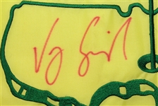 Vijay Singh Signed 2000 Masters Embroidered Flag JSA COA