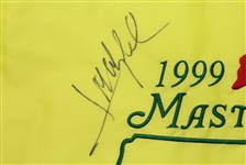 Jose Maria Olazabal Signed 1999 Masters Embroidered Flag JSA COA