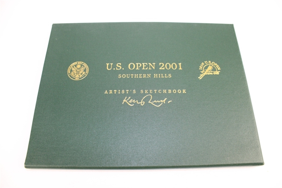 2001 US Open at Southern Hills Ltd Ed 5/250 Keith Mackie Sketchbook Signed by Artist
