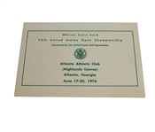 1976 US Open Championship at Atlanta Athletic Club Official Scorecard
