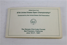 1987 US Open at Olympic Club Official Scorecard Signed by Seve Ballesteros and Lanny Wadkins JSA COA