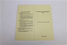 1975 Official Open Golf Championship at Carnoustie Scorecard