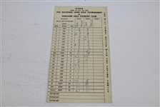1951 National Open Golf Tournament at Oakland Hills Scorecard - Hogan Win @ The Monster