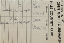 1951 National Open Golf Tournament at Oakland Hills Scorecard - Hogan Win @ The Monster