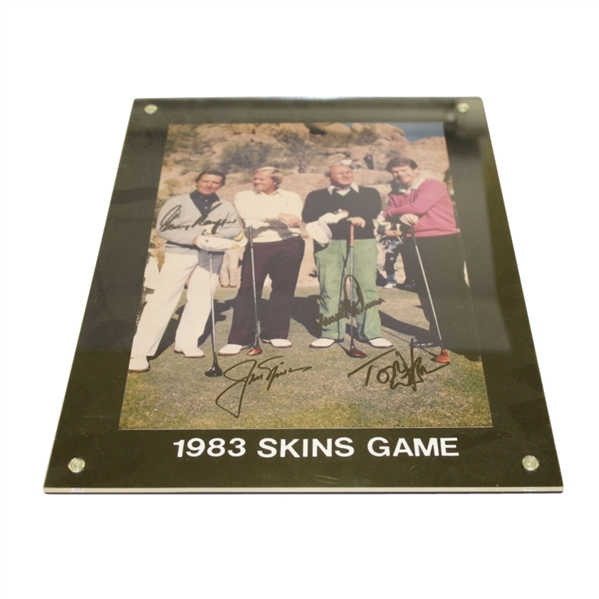 1983 Skins Game Photo Signed by The Big 4 - Nicklaus, Palmer, Player, and Watson JSA COA