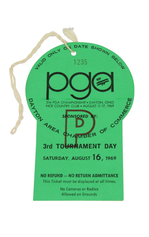 Lot Detail 1969 PGA Championship at NCR CC Saturday Ticket Ray