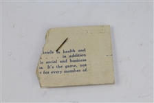 1941 PGA Championship at Cherry Hils CC Thursday Ticket with Pin - Vic Ghezzi Winner