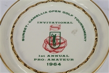 1964 1st Annual Pro-Am Sunset-Camillia Open Tournament Ceramic Ash Tray