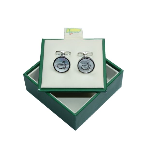 Masters Undated Silver Mother of Pearl Cuff Links