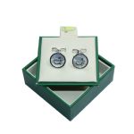 Masters Undated Silver Mother of Pearl Cuff Links