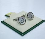 Masters Undated Silver Mother of Pearl Cuff Links