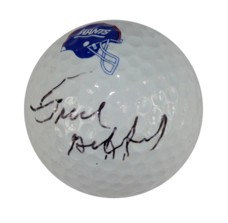 Football Hall of Famer Frank Gifford Signed New York Giants Logo Golf Ball JSA COA