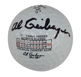 Al Geiberger Signed Memphis Classic Scorecard Logo Golf Ball Site of 59"-W/Inscription