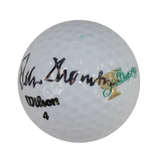  Captain Peter Thomson Signed Presidents Cup Logo Golf Ball JSA COA