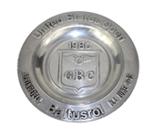 1980 US Open at Baltusrol GC Commemorative Pewter Plate-Nicklaus 4th Win, 16th Major
