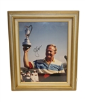 Jack Nicklaus Signed Trophy Shot 11x14 Framed Photo JSA COA