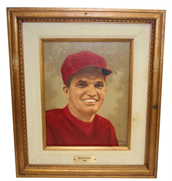 Bob Goalby Original Oil Painting Hung at Green Jacket Restaurant In Augusta