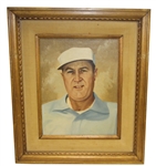 Herman Keiser Original Oil Painting Hung at Green Jacket Restaurant In Augusta