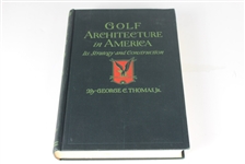 1927 Book 'Golf Architecture In America' by George C. Thomas Jr.