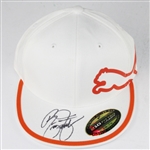 Rickie Fowler Signed White with Orange Puma Hat JSA COA