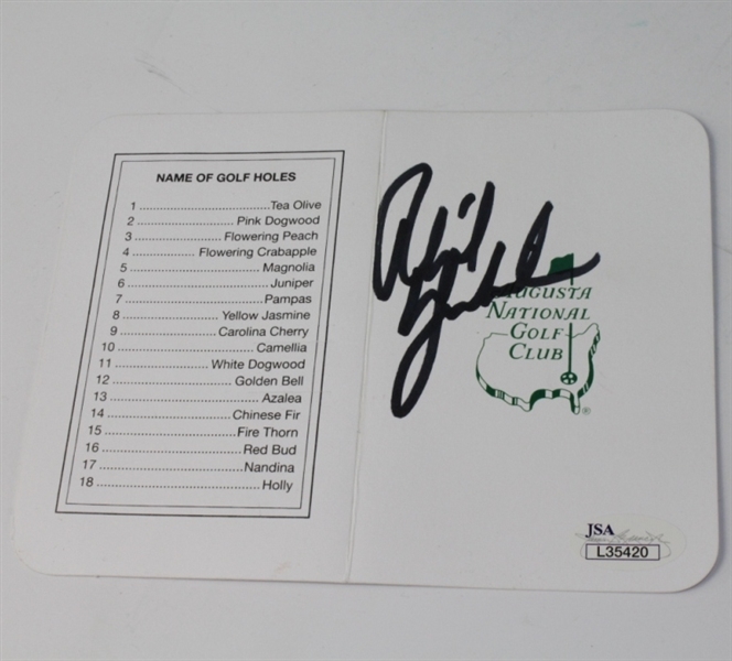 Phil Mickelson Signed Augusta National Scorecard JSA #L35420