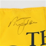 Nick Faldo Signed 2015 Open Championship at St. Andrews Flag JSA COA