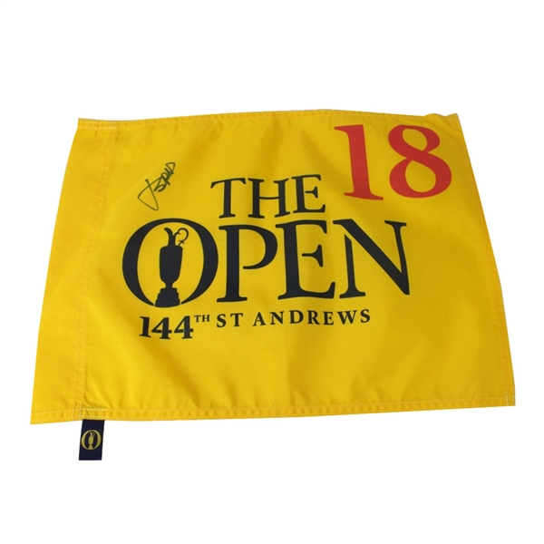 Jordan Spieth Signed 2015 Open Championship at St. Andrews Flag JSA COA