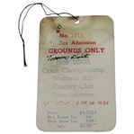 1958 US Open at Southern Hills Saturday Ticket Signed by Tommy Bolt JSA COA