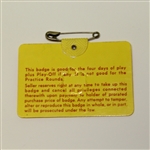 1975 Masters Tournament Badge - #18918 Jack Nicklaus Winner