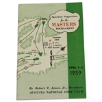 1959 Masters Tournament Spectator Guide - Art Wall Jr. Winner