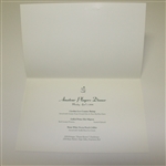 2006 Masters Amateur Player's Dinner Menu