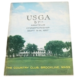 1957 US Amateur Championship Program at The Country Club - Hillman Robbins Winner