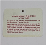 1986 Masters Tournament Badge - #A9156