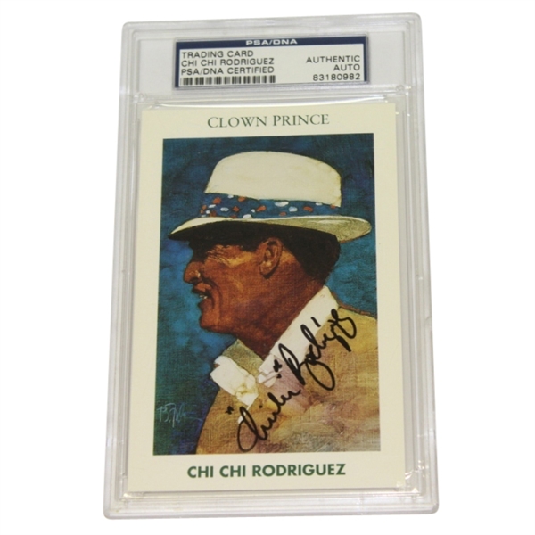 Chi Chi Rodriguez Signed Mueller Clown Prince LTD Ed Card #641 PSA 83180982