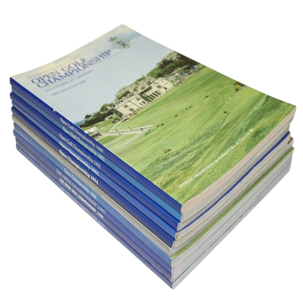 Lot of Ten British Open Programs - 1990-1999- All In At Least Near Mint Condition!