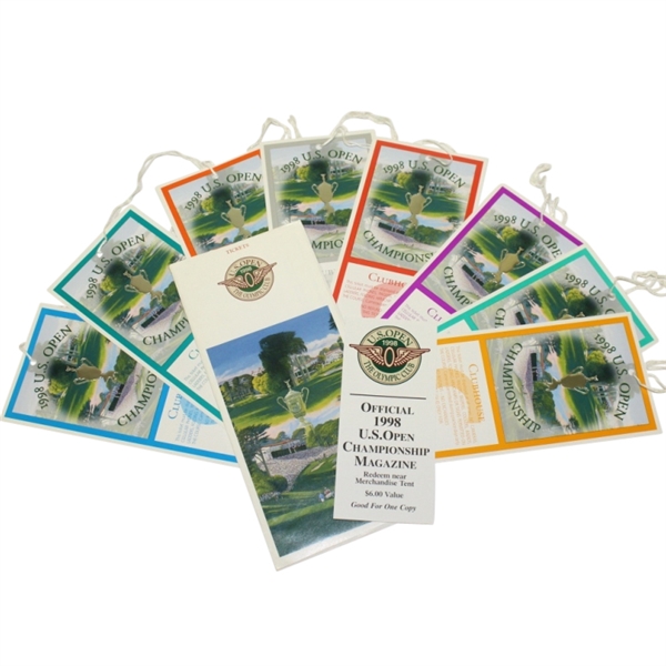 Full Set of Unused Mint 1998 US Open at Olympic Club Tickets with Envelope 