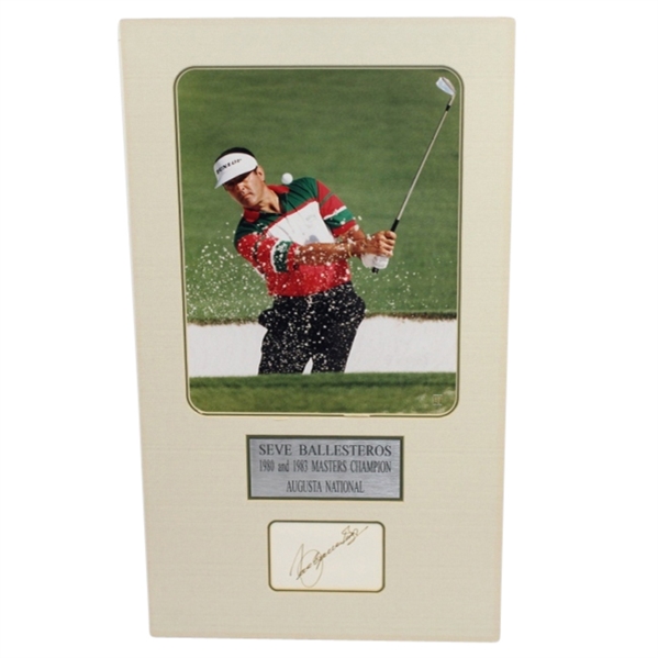 Seve Ballesteros Signed Cut with 8x10 Photo JSA COA